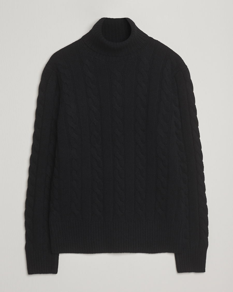 Heren | Truien | Polo Ralph Lauren | Wool/Cashmere Cable Rollneck Polo Black