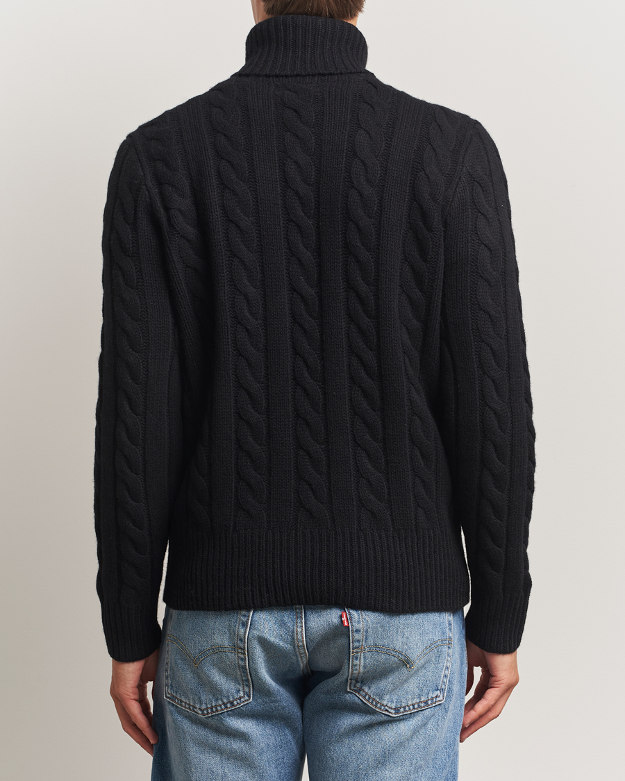 Heren | Truien | Polo Ralph Lauren | Wool/Cashmere Cable Rollneck Polo Black