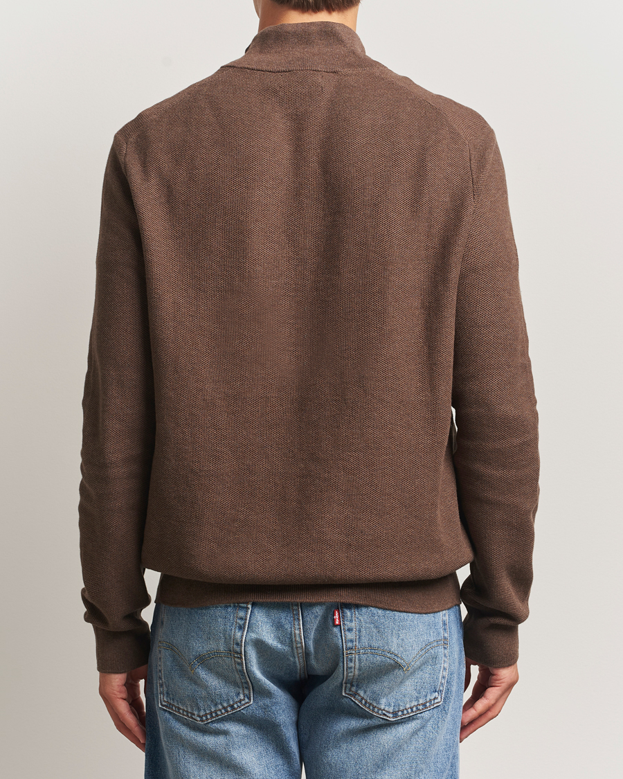 Heren | Truien | Polo Ralph Lauren | Textured Half Zip Nutmeg Brown