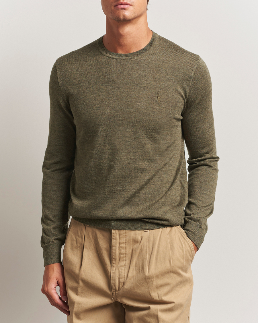 Heren | Truien | Polo Ralph Lauren | Merino Crew Neck Pullover Cargo Olive Heather