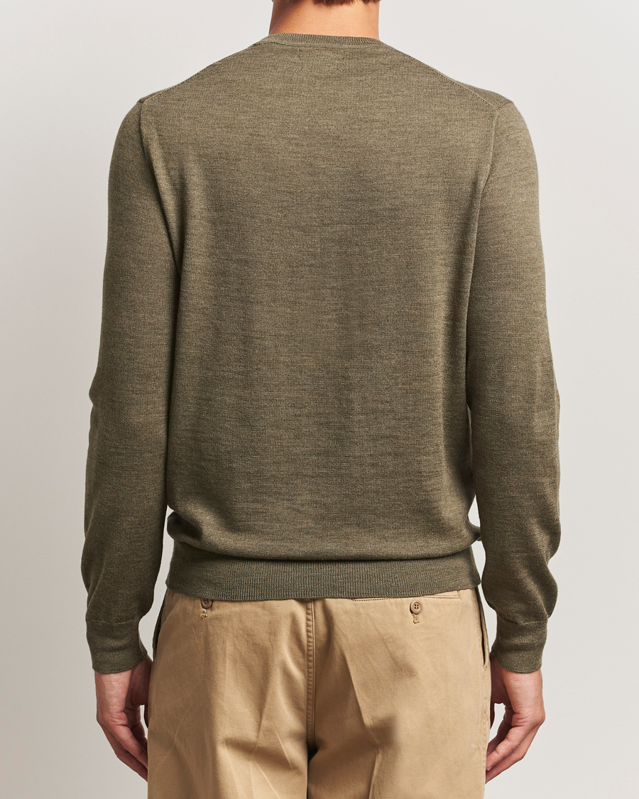 Heren | Truien | Polo Ralph Lauren | Merino Crew Neck Pullover Cargo Olive Heather