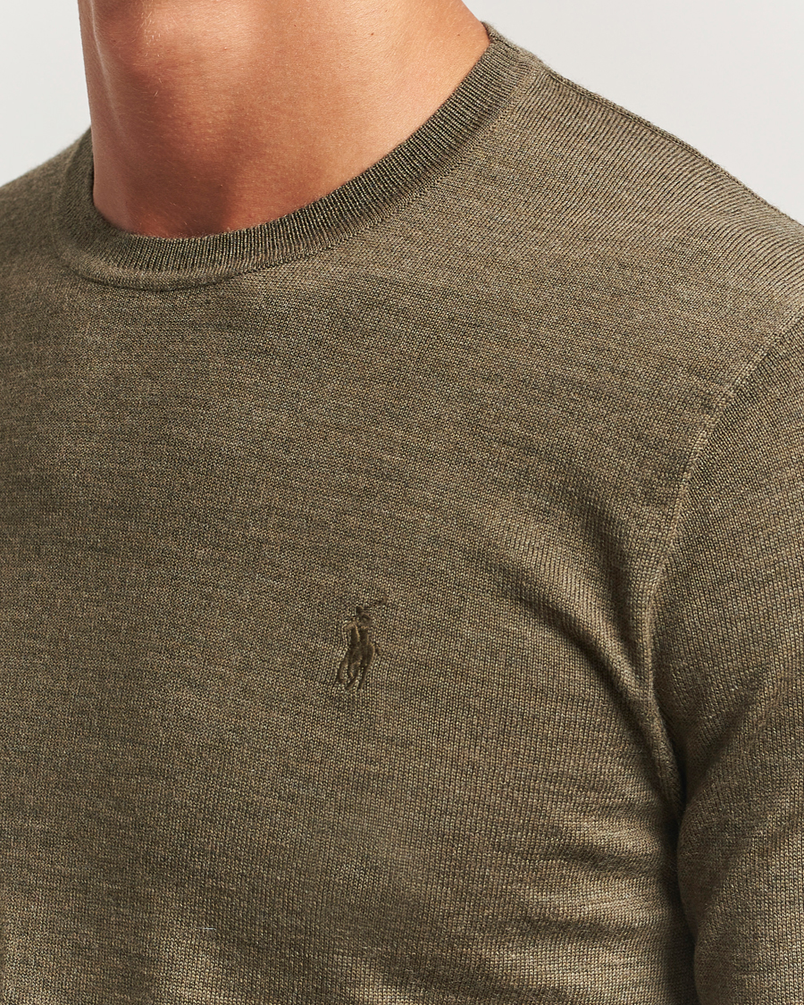 Heren | Truien | Polo Ralph Lauren | Merino Crew Neck Pullover Cargo Olive Heather