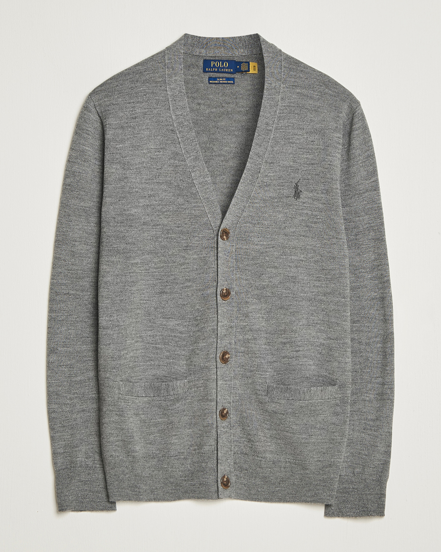Heren | Truien | Polo Ralph Lauren | Merino Knitted Cardigan Fawn Grey Heather
