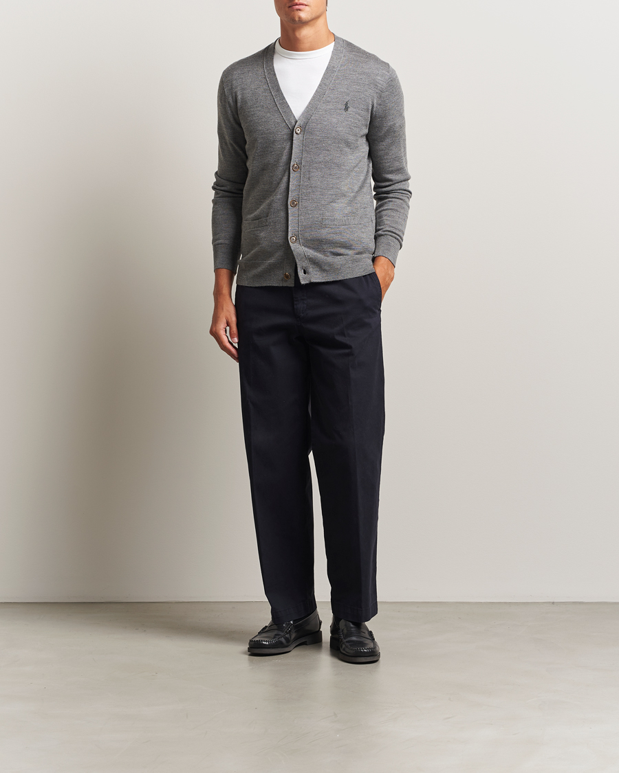 Heren | Truien | Polo Ralph Lauren | Merino Knitted Cardigan Fawn Grey Heather