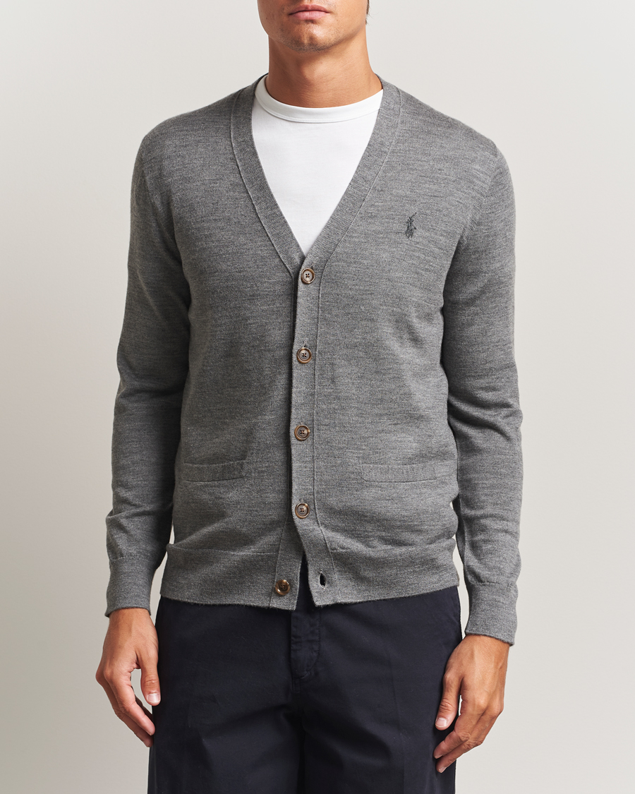 Heren | Truien | Polo Ralph Lauren | Merino Knitted Cardigan Fawn Grey Heather