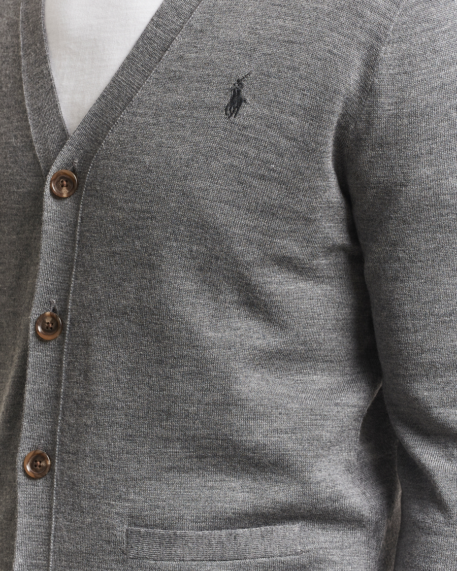 Heren | Truien | Polo Ralph Lauren | Merino Knitted Cardigan Fawn Grey Heather