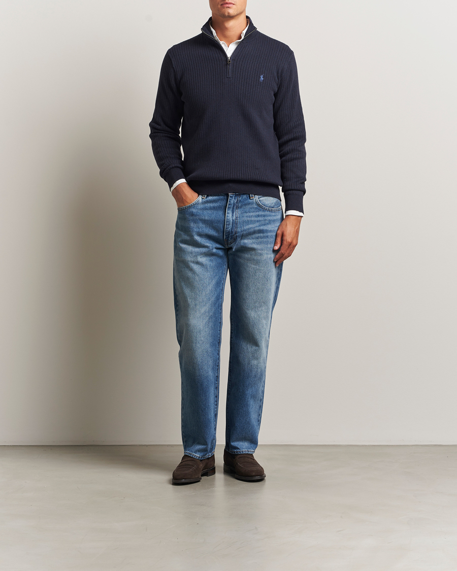 Heren | Truien | Polo Ralph Lauren | Cotton Half Zip Navy Heather