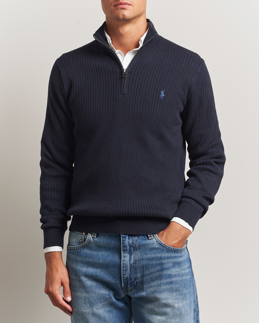 Heren | Truien | Polo Ralph Lauren | Cotton Half Zip Navy Heather