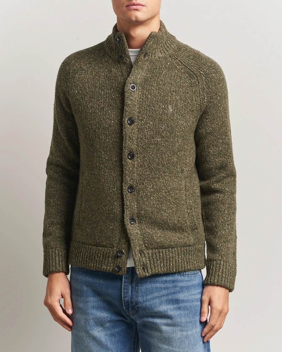 Heren | Truien | Polo Ralph Lauren | Wool Blend Button Cardigan Olive Marl