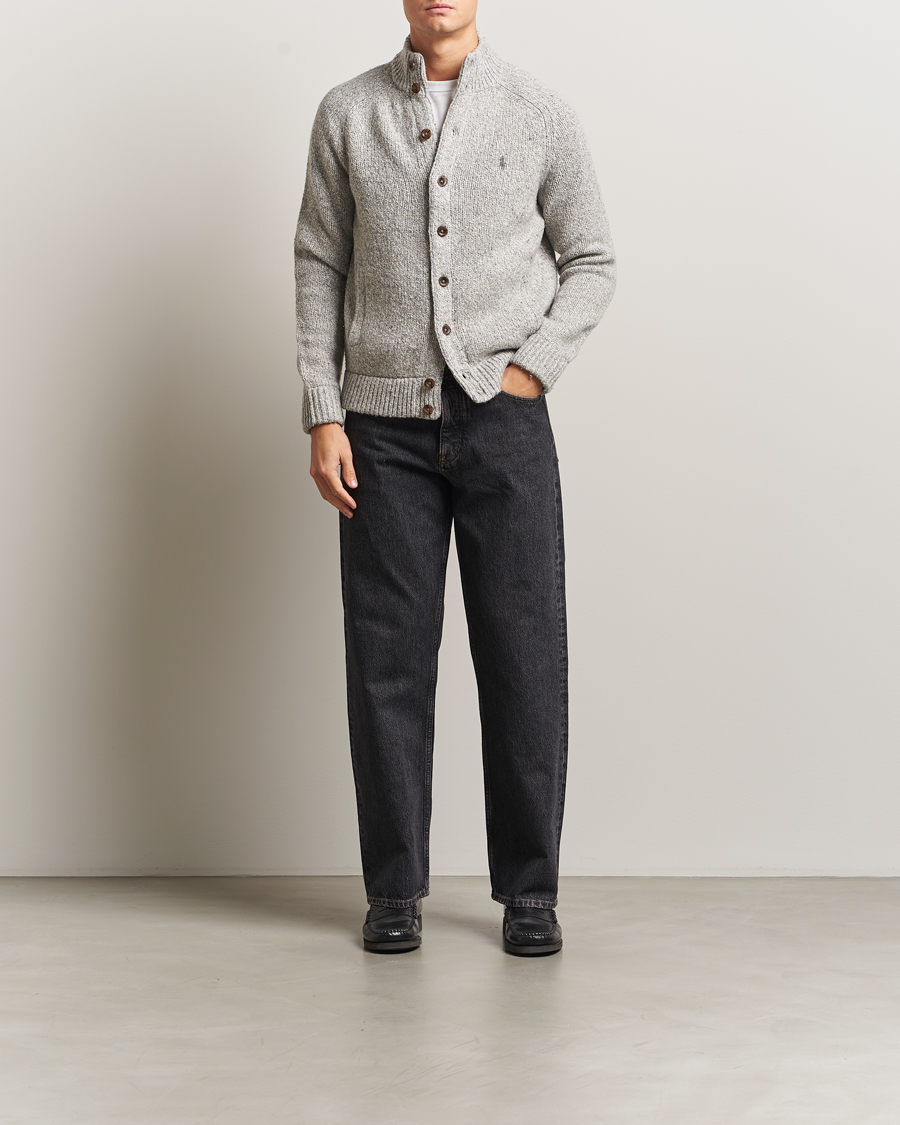 Heren | Truien | Polo Ralph Lauren | Wool Blend Button Cardigan Grey Marl