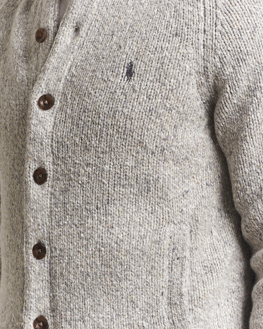 Heren | Truien | Polo Ralph Lauren | Wool Blend Button Cardigan Grey Marl