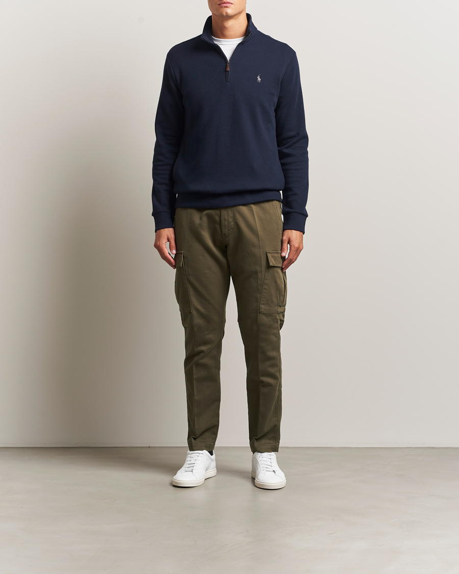Heren | Truien | Polo Ralph Lauren | Double Knit Jaquard Half Zip Sweater Aviator Navy