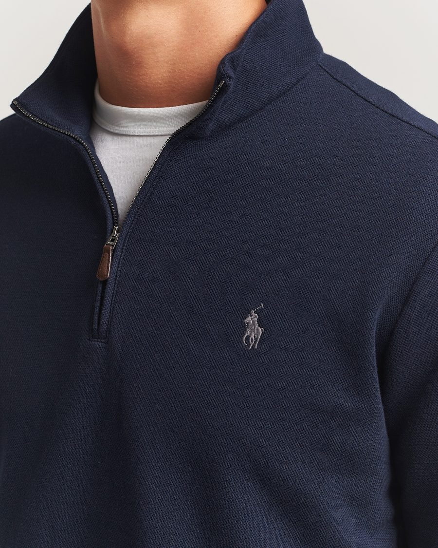 Heren | Truien | Polo Ralph Lauren | Double Knit Jaquard Half Zip Sweater Aviator Navy