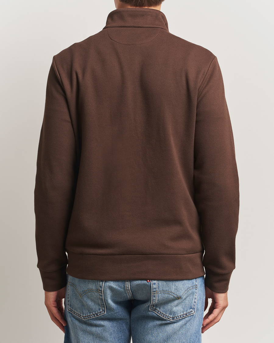 Heren | Truien | Polo Ralph Lauren | Double Knit Jaquard Half Zip Sweater Nutmeg Brown