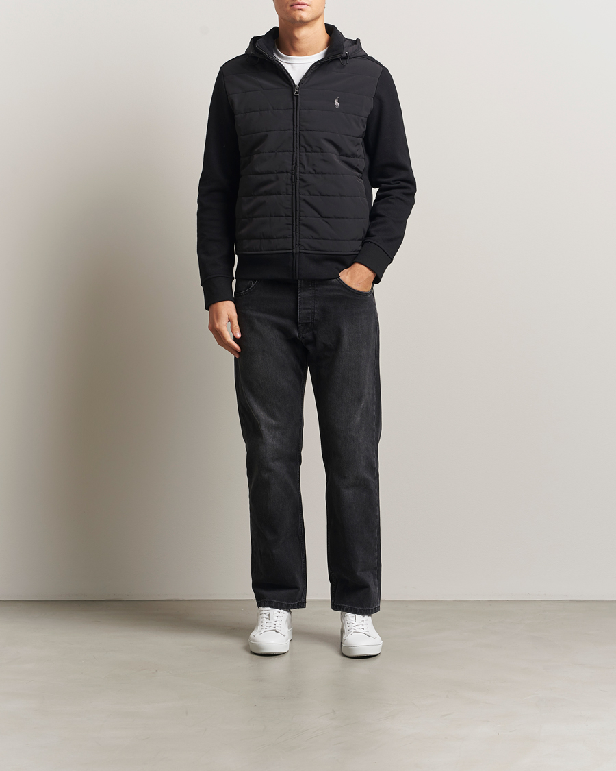 Heren | Truien | Polo Ralph Lauren | Hybrid Jacquard Full Zip Hoodie Polo Black