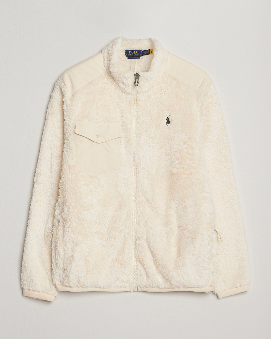 Heren | Truien | Polo Ralph Lauren | Curly Hi-Pile Full Zip Andover Cream