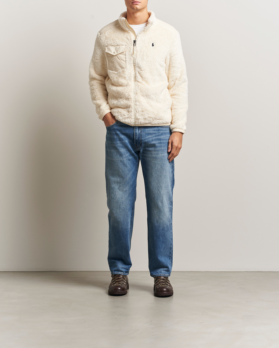Heren | Truien | Polo Ralph Lauren | Curly Hi-Pile Full Zip Andover Cream