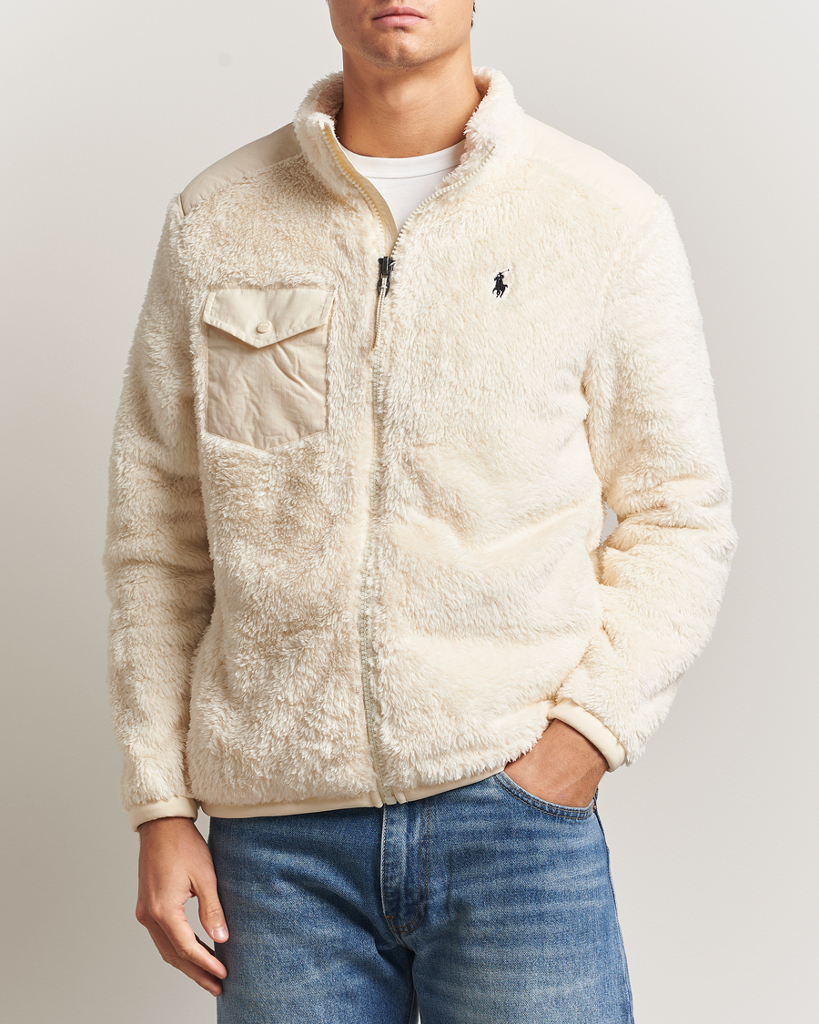 Heren | Truien | Polo Ralph Lauren | Curly Hi-Pile Full Zip Andover Cream