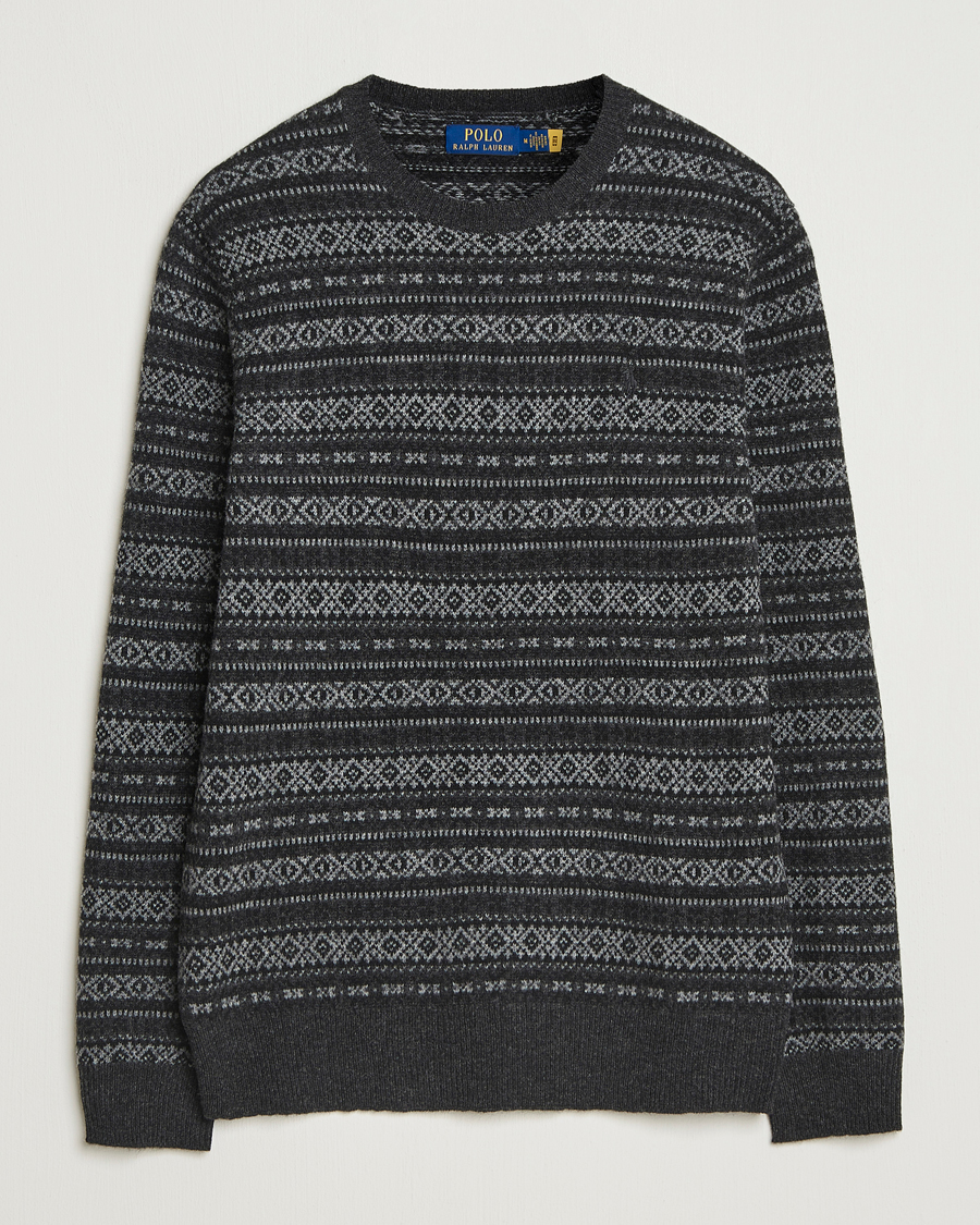 Heren | Truien | Polo Ralph Lauren | Fairisle Wool Sweater Charcoal Combo