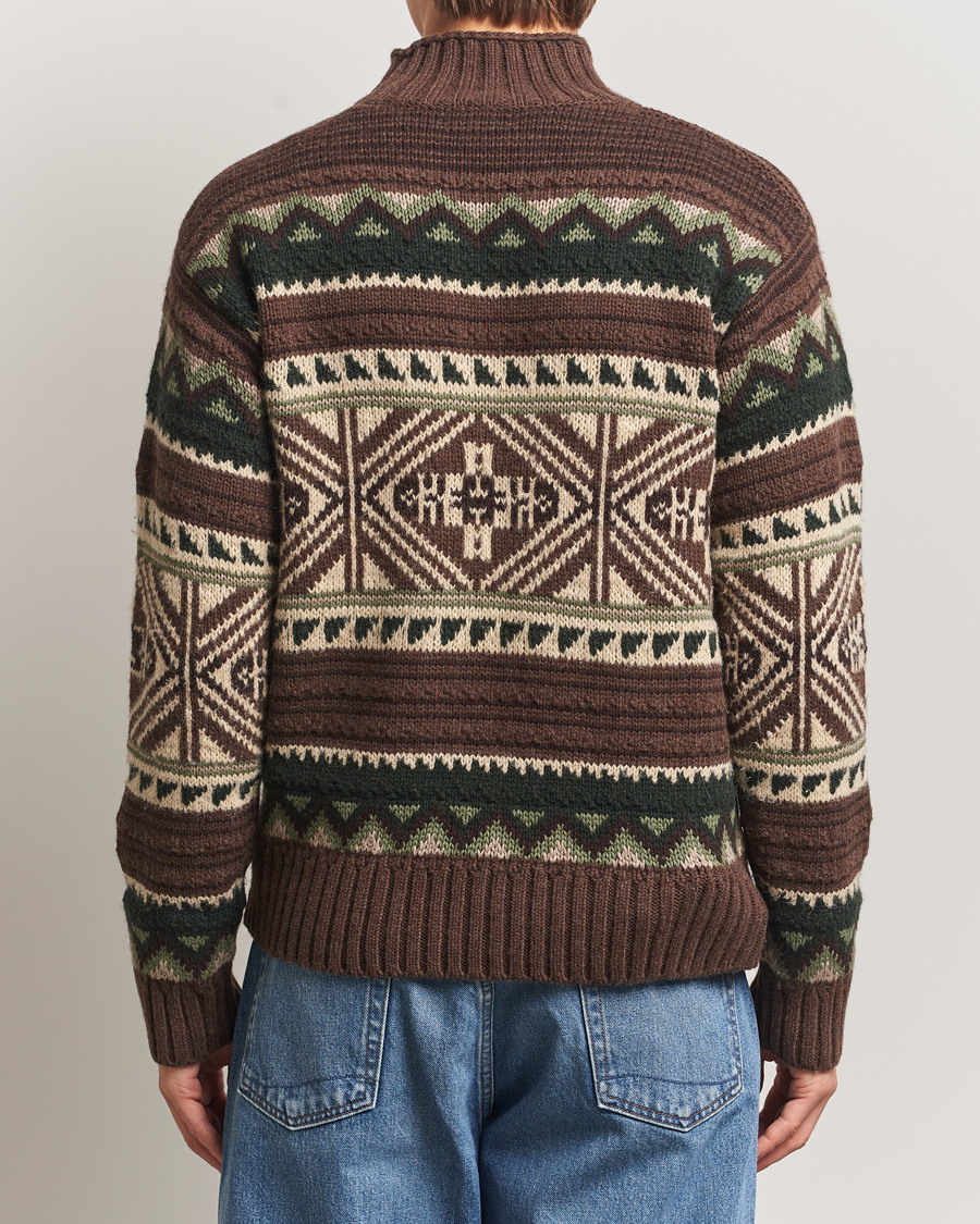Heren | Truien | Polo Ralph Lauren | Wool Cotton Blend Sweater Brown Combo