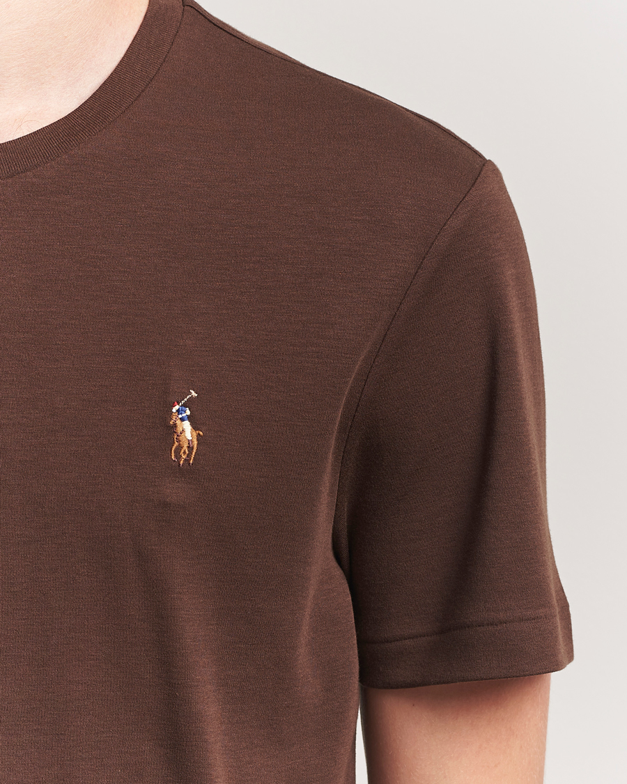 Heren | T-shirts | Polo Ralph Lauren | Luxury Pima Cotton Crew Neck T-Shirt Nutmeg Brown