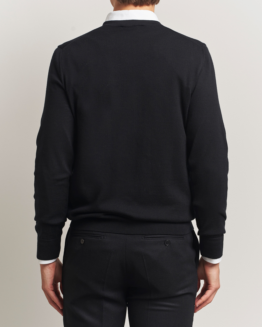 Heren | Truien | Charles Tyrwhitt | Pure Merino V-Neck Jumper Black