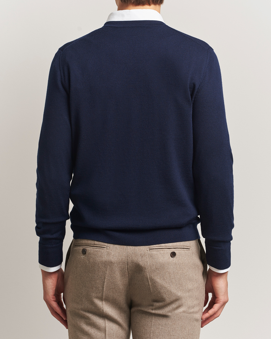 Heren | Truien | Charles Tyrwhitt | Pure Merino V-Neck Jumper Navy