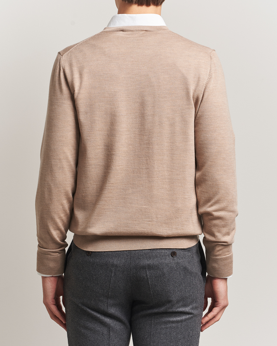 Heren | Truien | Charles Tyrwhitt | Pure Merino V-Neck Jumper Oatmeal