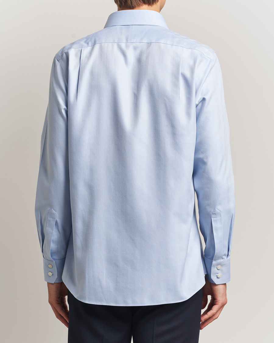 Heren | Overhemden | Charles Tyrwhitt | Slim Fit Non Iron Herringbone Cut Away Shirt Sky