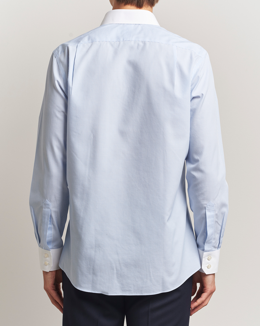 Heren | Overhemden | Charles Tyrwhitt | Slim Fit Non Iron Bengal Stripe Winchester Shirt Sky Blue