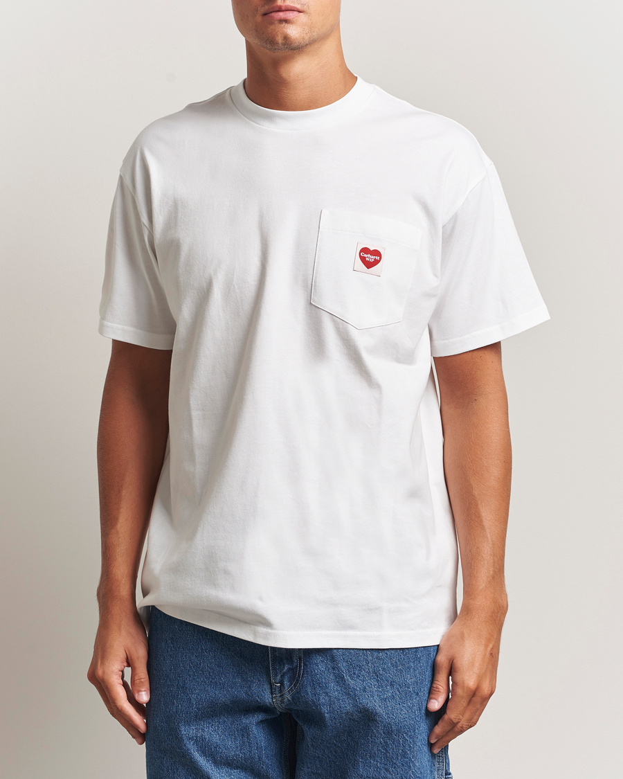 Heren | T-shirts | Carhartt WIP | Pocket Heart T-Shirt White
