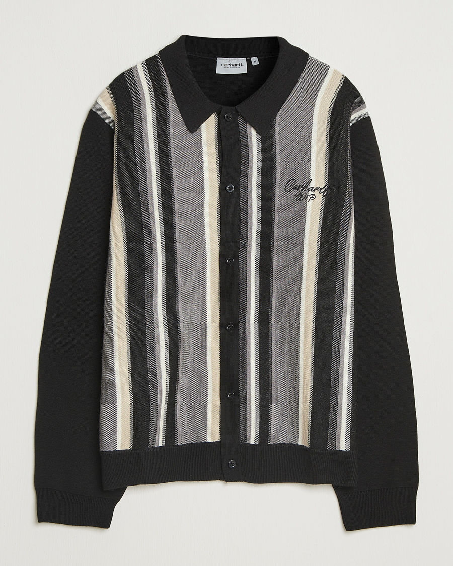 Heren | Truien | Carhartt WIP | Bainter Striped Cardigan Black
