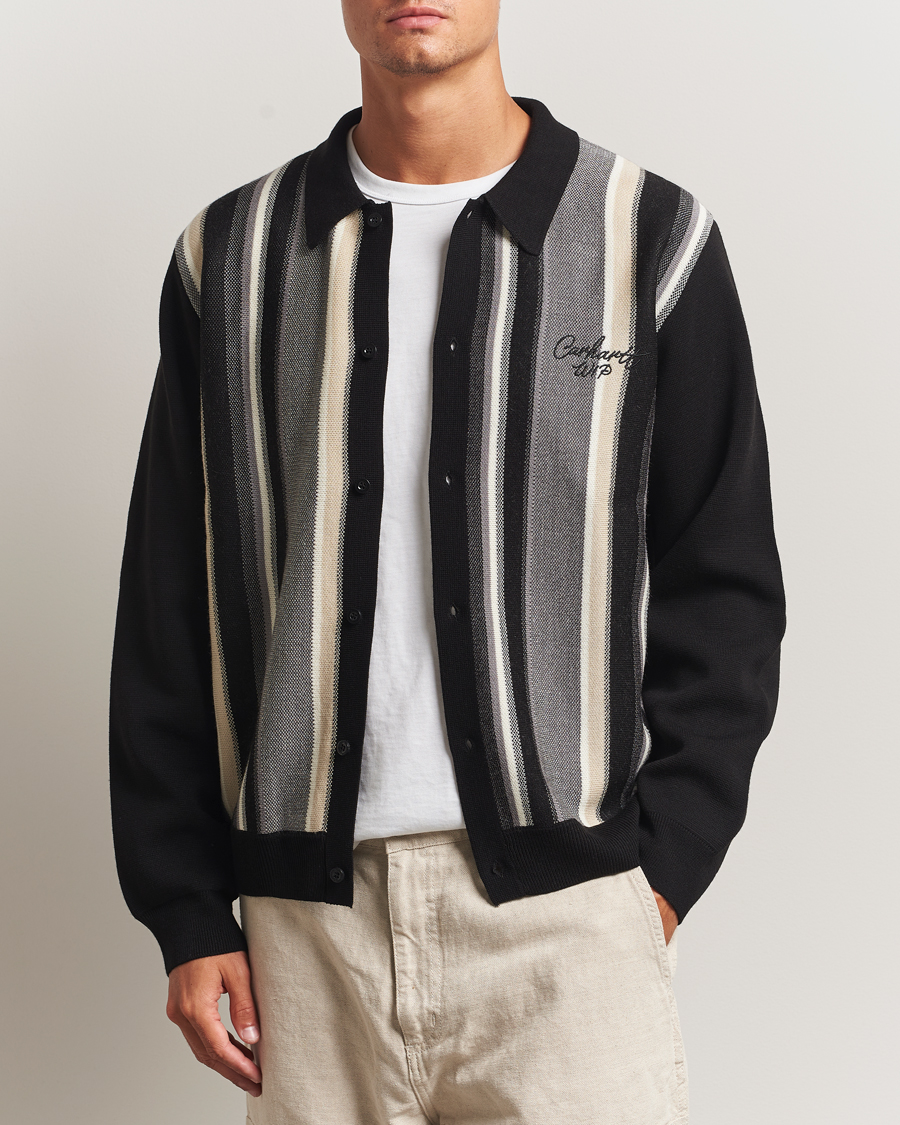 Heren | Truien | Carhartt WIP | Bainter Striped Cardigan Black