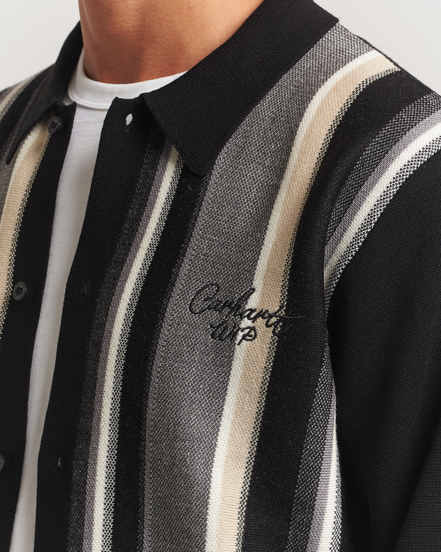 Heren | Truien | Carhartt WIP | Bainter Striped Cardigan Black