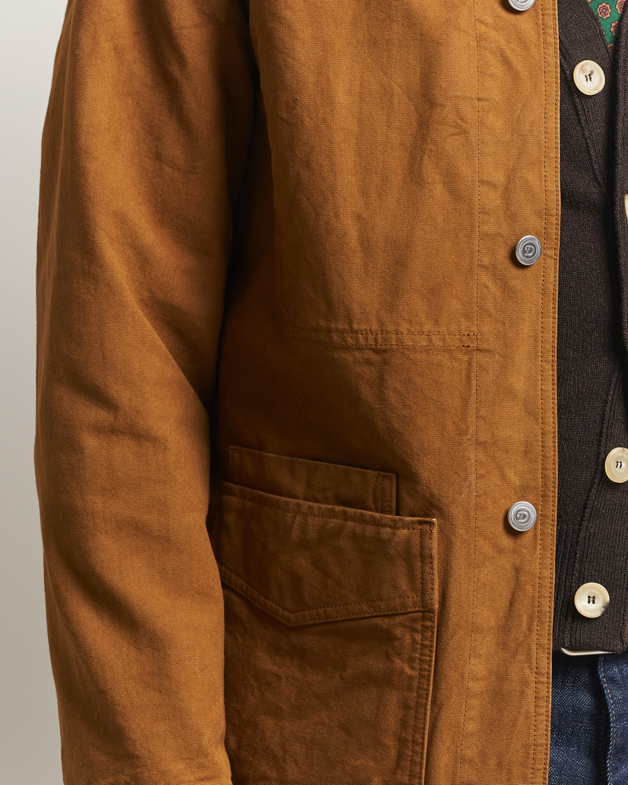 Heren | Jassen | Drake's | Duck Cotton Canvas Chore Coat Tobacco