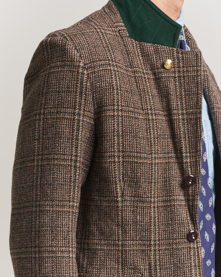 Heren | Blazers | Drake's | MKVII Harris Tweed Blazer Brown