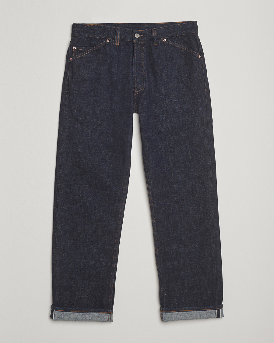 Heren | Jeans | Drake's | 5-Pocket Japanese Selvedge Jeans Indigo