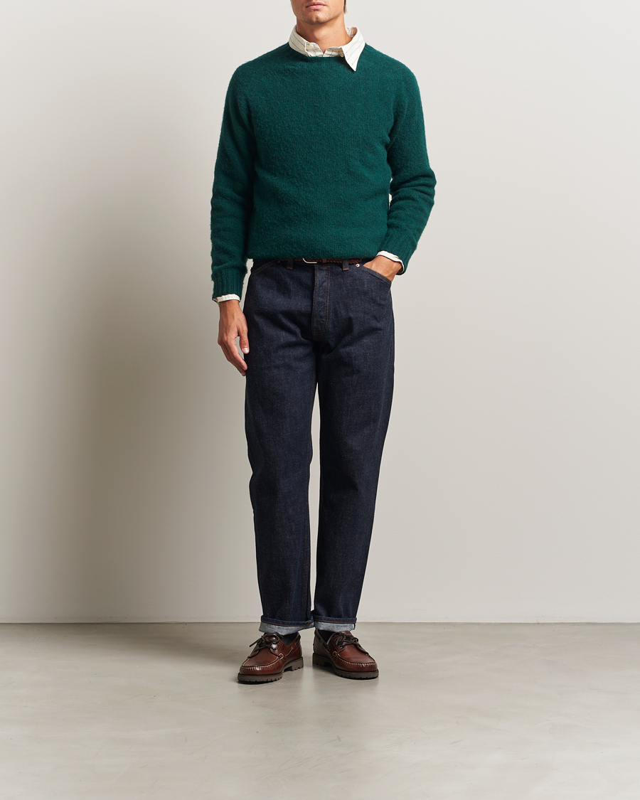 Heren | Jeans | Drake's | 5-Pocket Japanese Selvedge Jeans Indigo