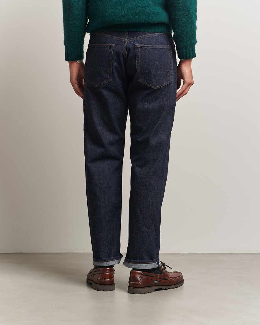 Heren | Jeans | Drake's | 5-Pocket Japanese Selvedge Jeans Indigo
