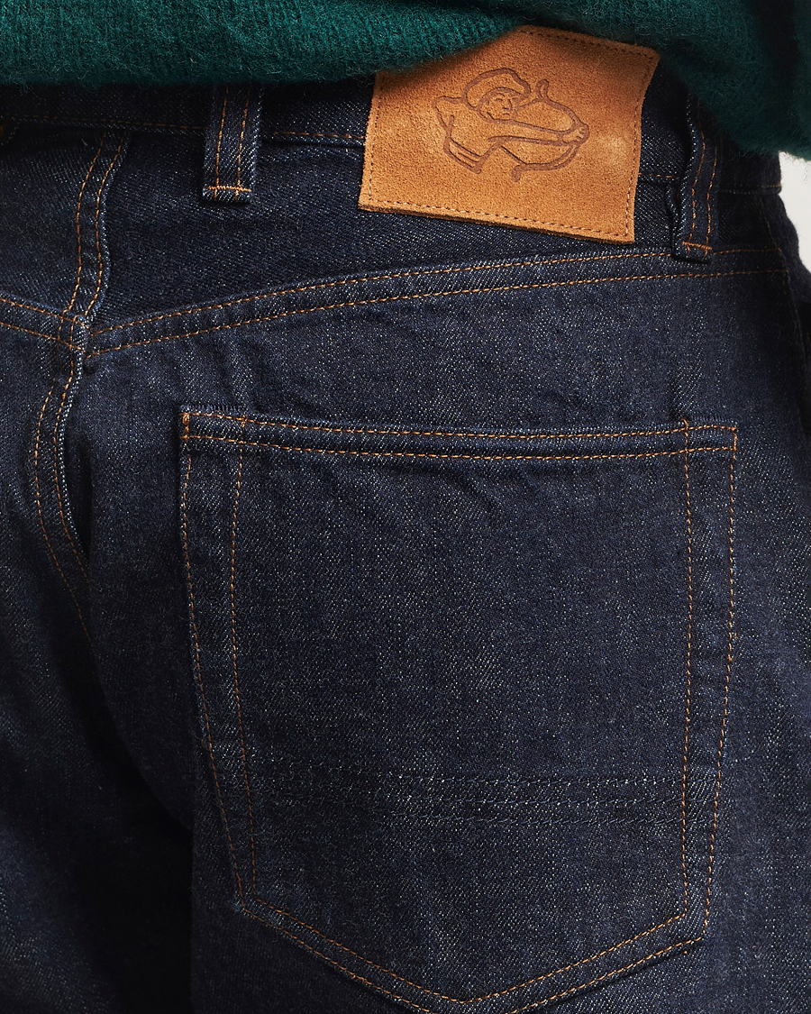 Heren | Jeans | Drake's | 5-Pocket Japanese Selvedge Jeans Indigo