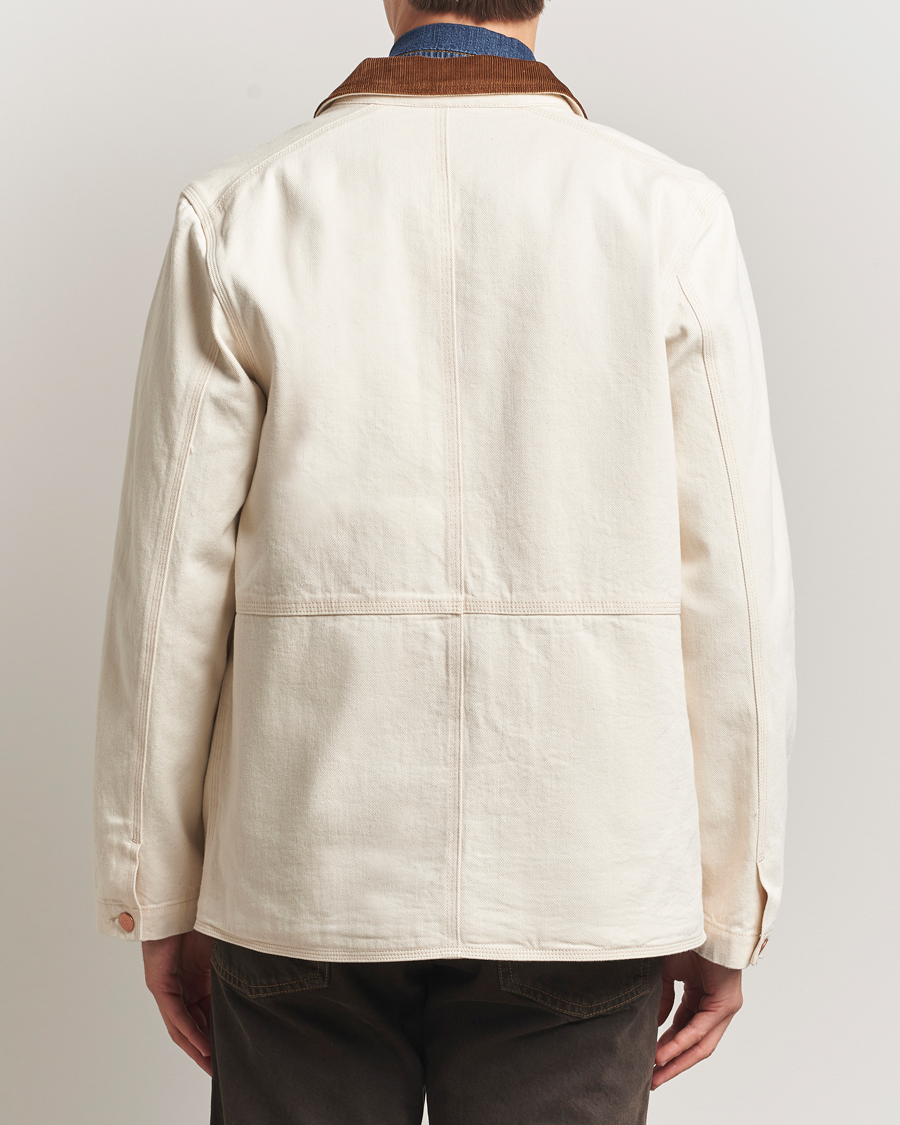 Heren | Jassen | Drake's | Denim Welder Jacket Ecru