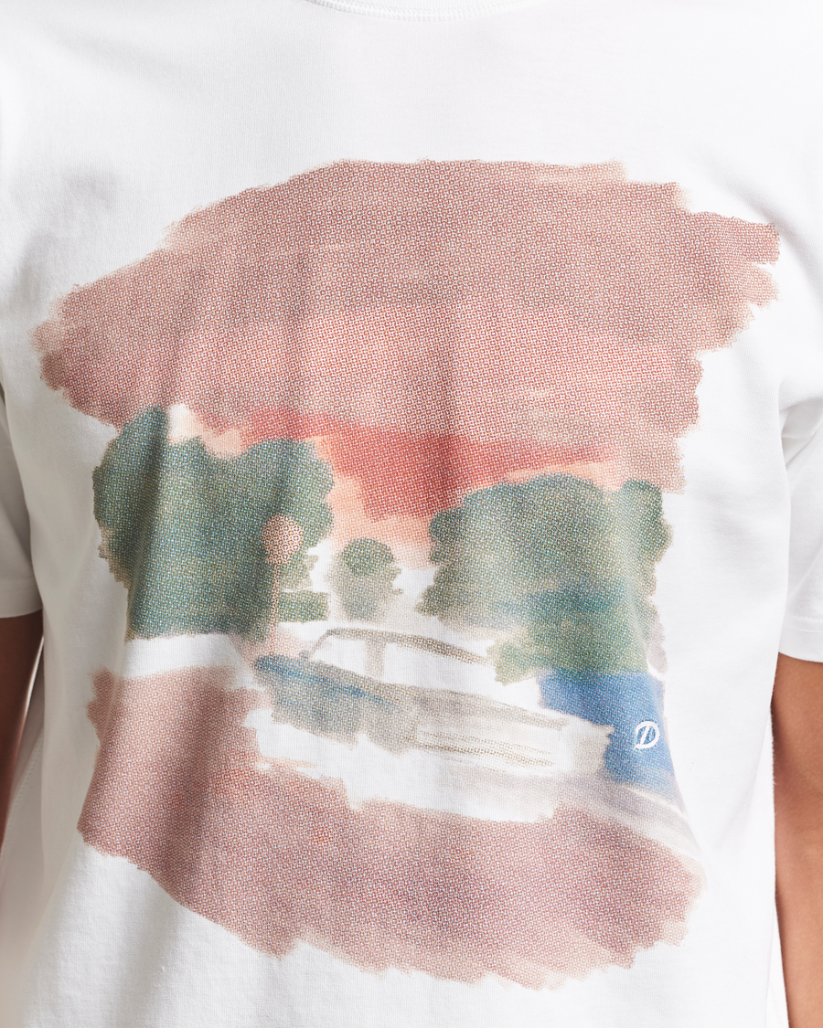 Heren | T-shirts | Drake's | Graphic Print T-Shirt White