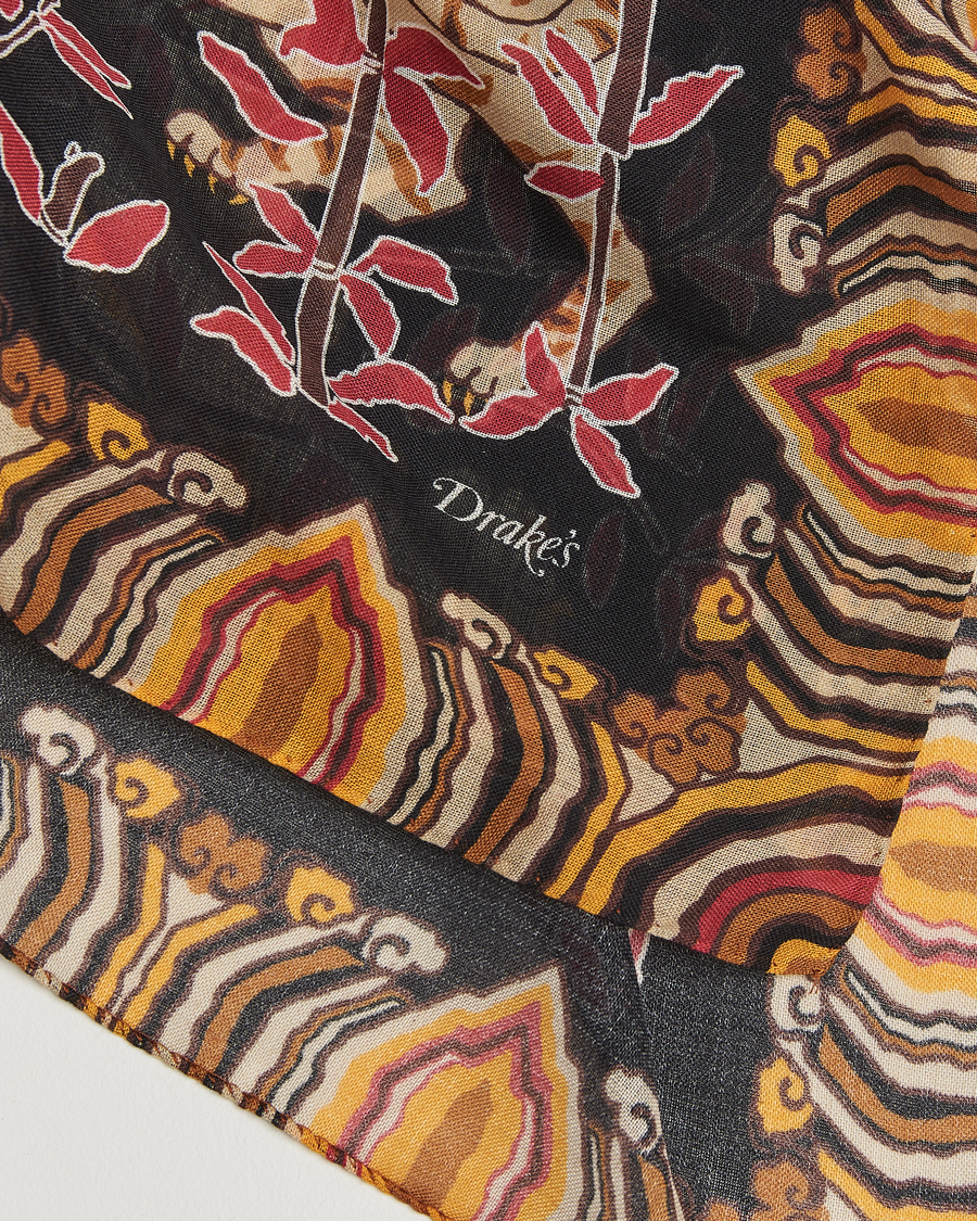 Heren | Drake's Tiger Bandana Black | Drake's | Tiger Bandana Black