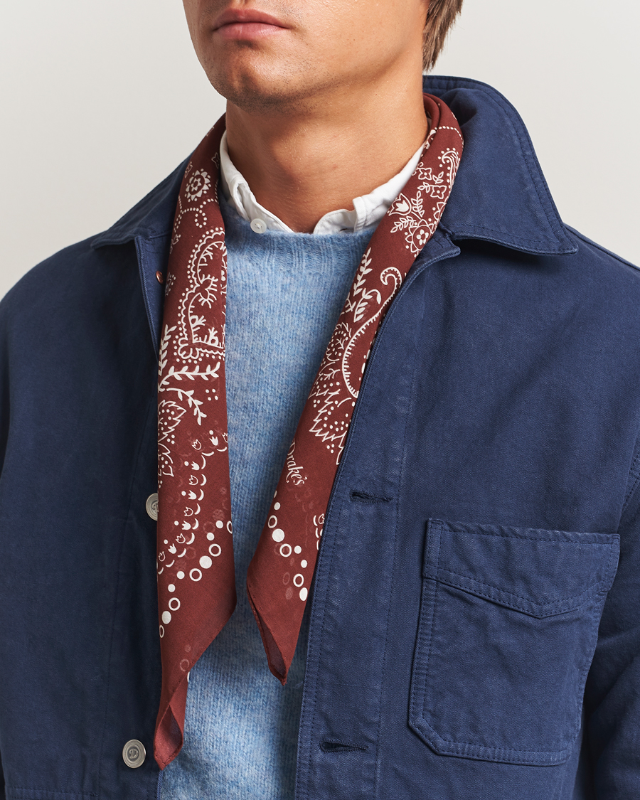 Heren | Drake's Paisley Bandana Red | Drake's | Paisley Bandana Red