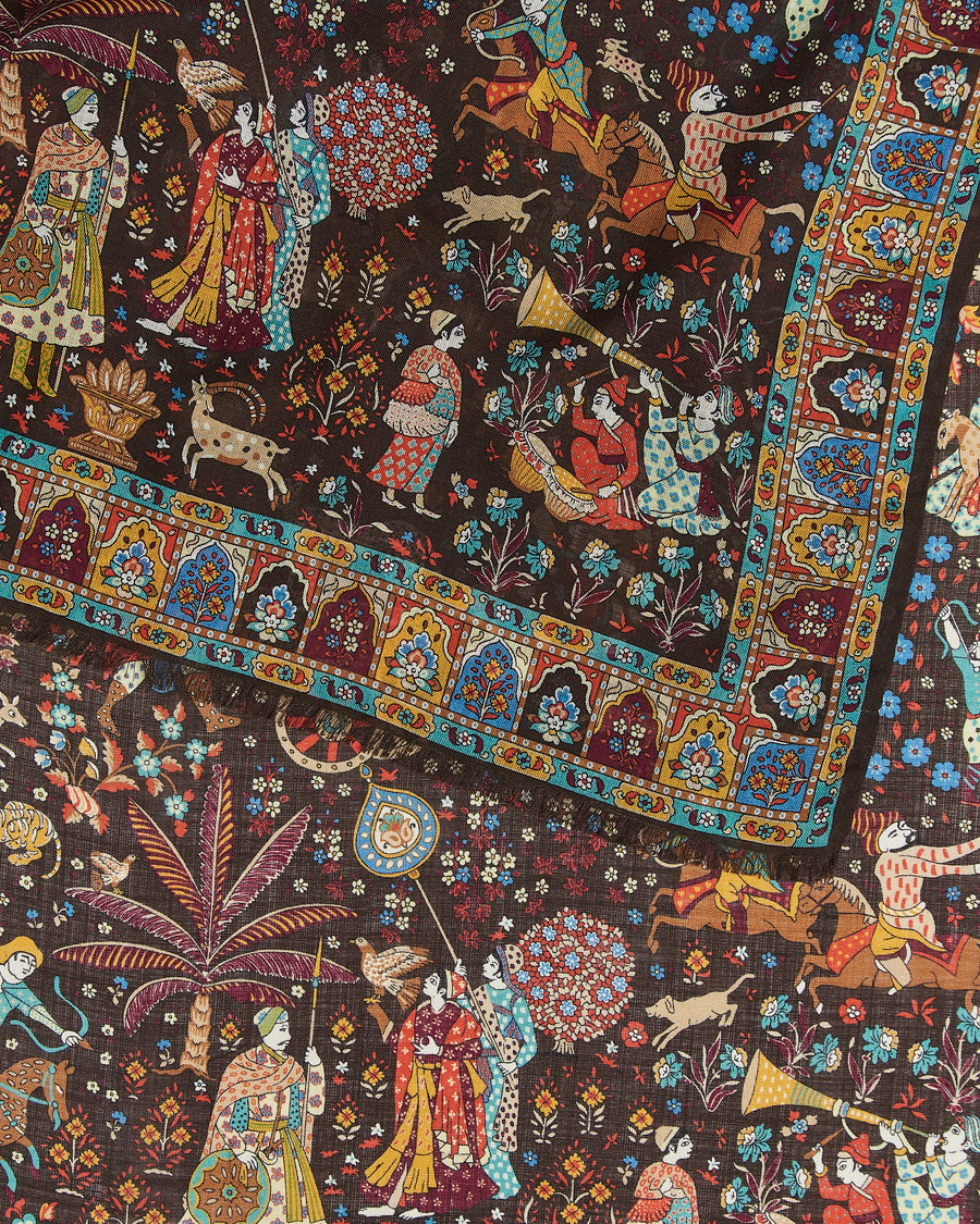 Heren | Sjaals | Drake's | Mogul Garden Scarf Brown
