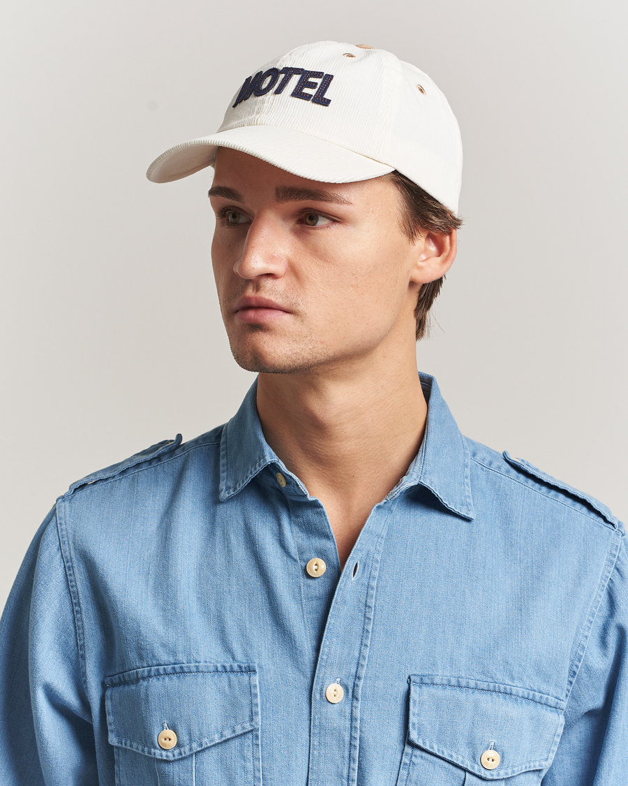 Heren | Hoeden en petten | Drake's | Motel Felt Baseball Cap Ecru