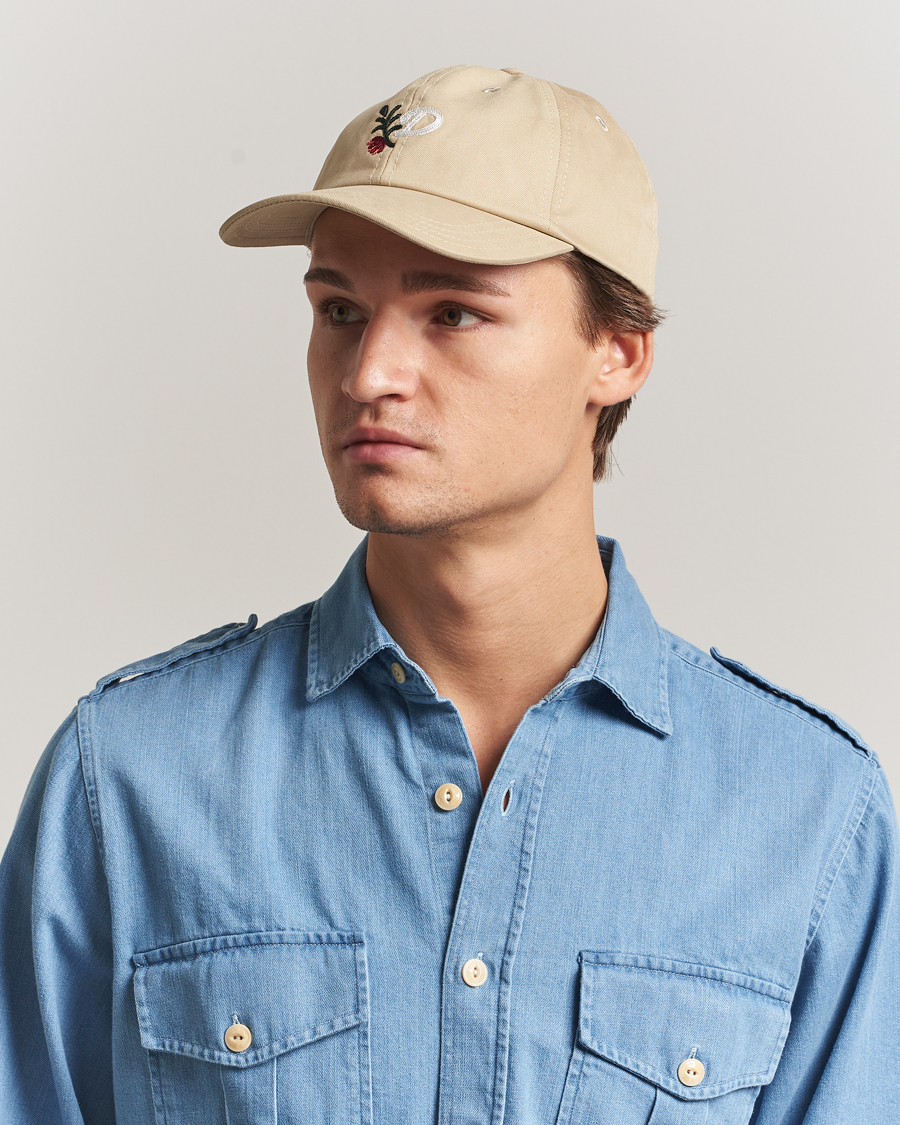 Heren | Hoeden en petten | Drake's | D Flower Baseball Cap Sand