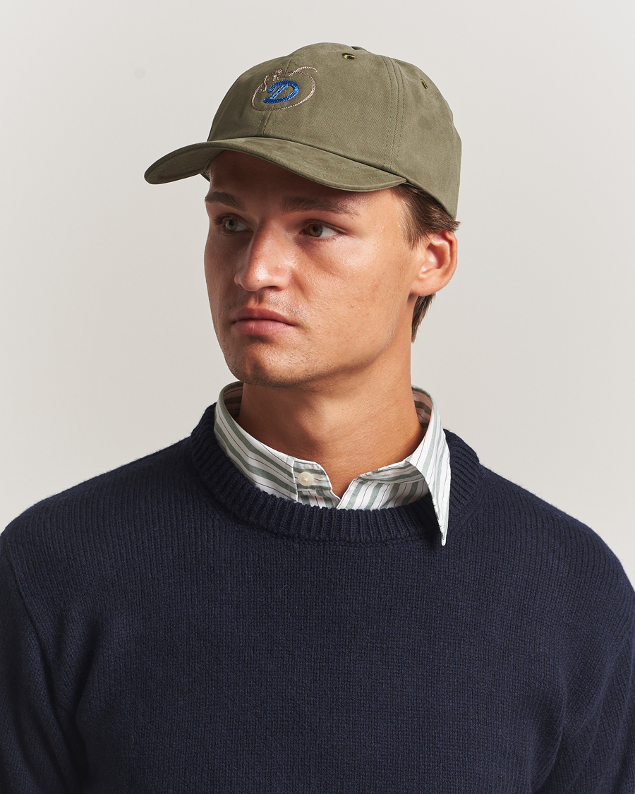 Heren | Hoeden en petten | Drake's | D Lasso Baseball Cap Khaki