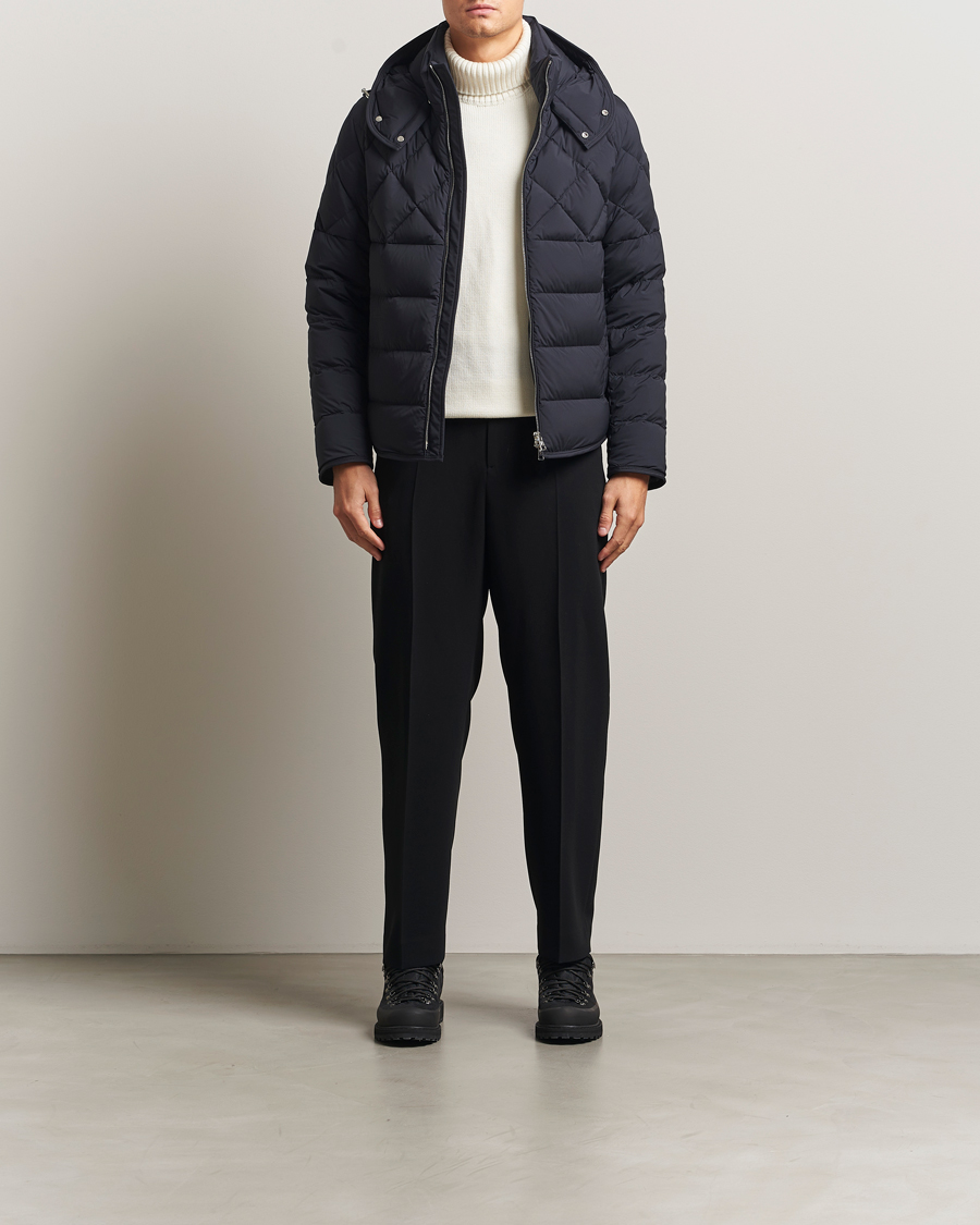 Heren | Jassen | Moncler | Cecaud Down Biker Jacket Navy