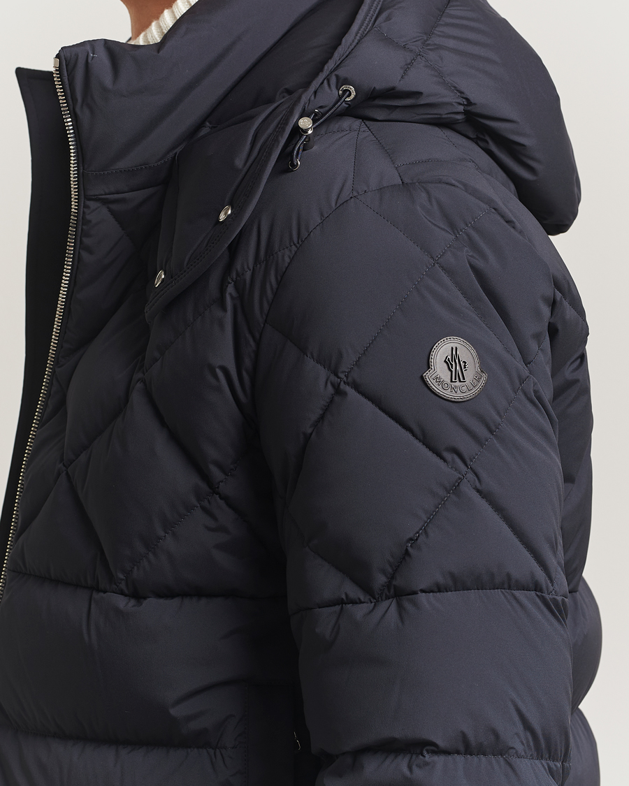 Heren | Jassen | Moncler | Cecaud Down Biker Jacket Navy